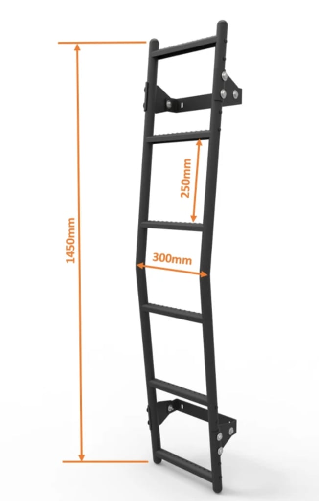 Van rear universal door ladder