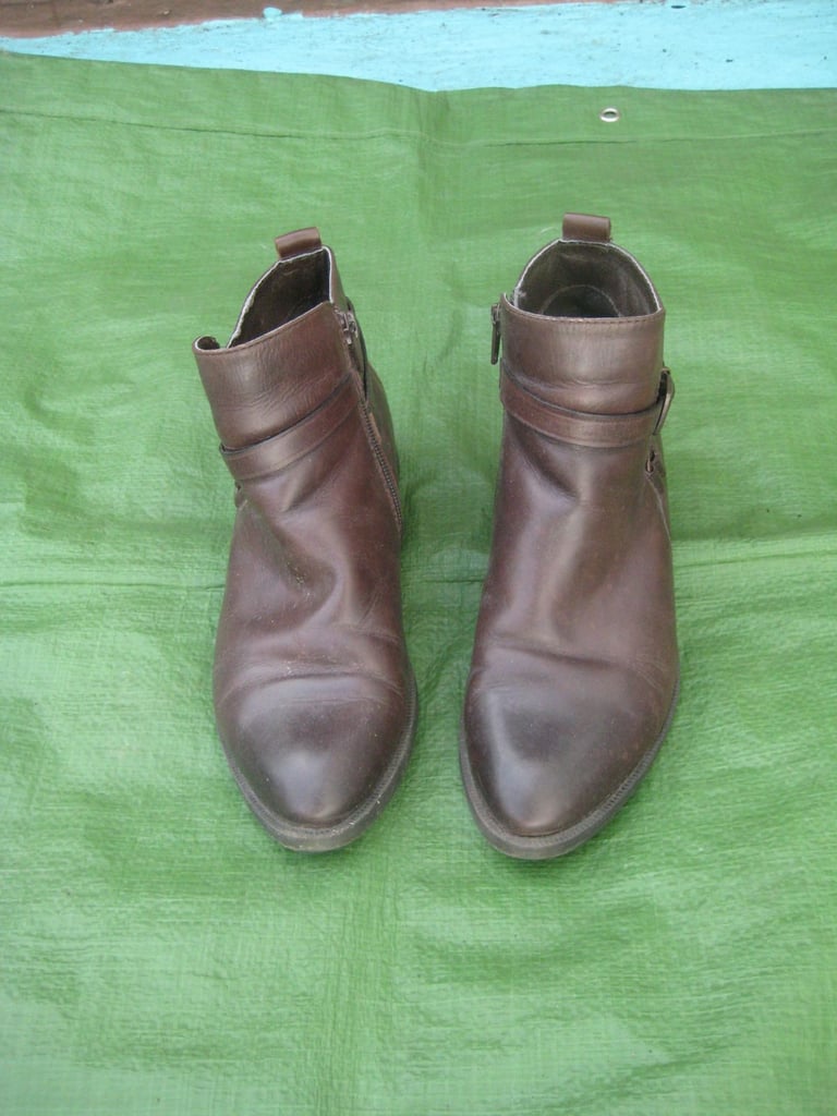 image for Pair of Tu UK Size 4/EURO Size 37 Leather Ankle Boots for Only £4.00