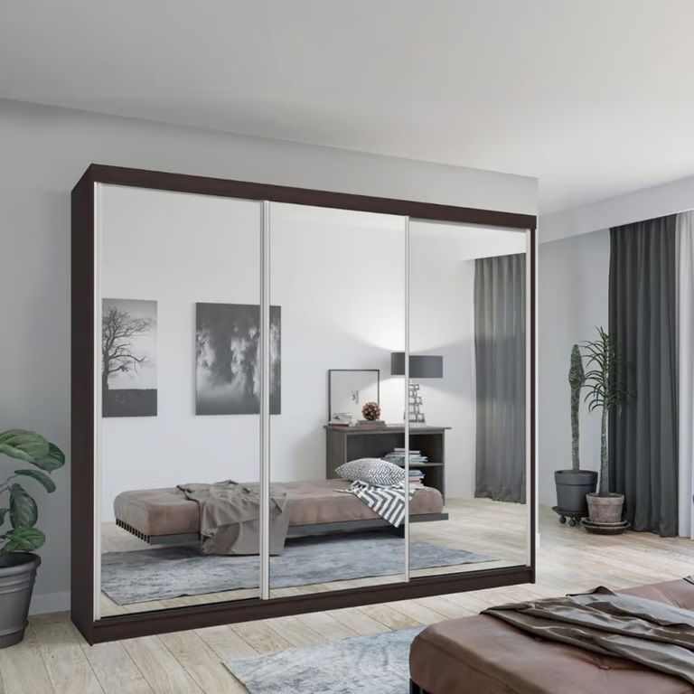 Stylish Sliding Wardrobe with Mirrors: Available in 2 or 3 Doors - Fast Delivery