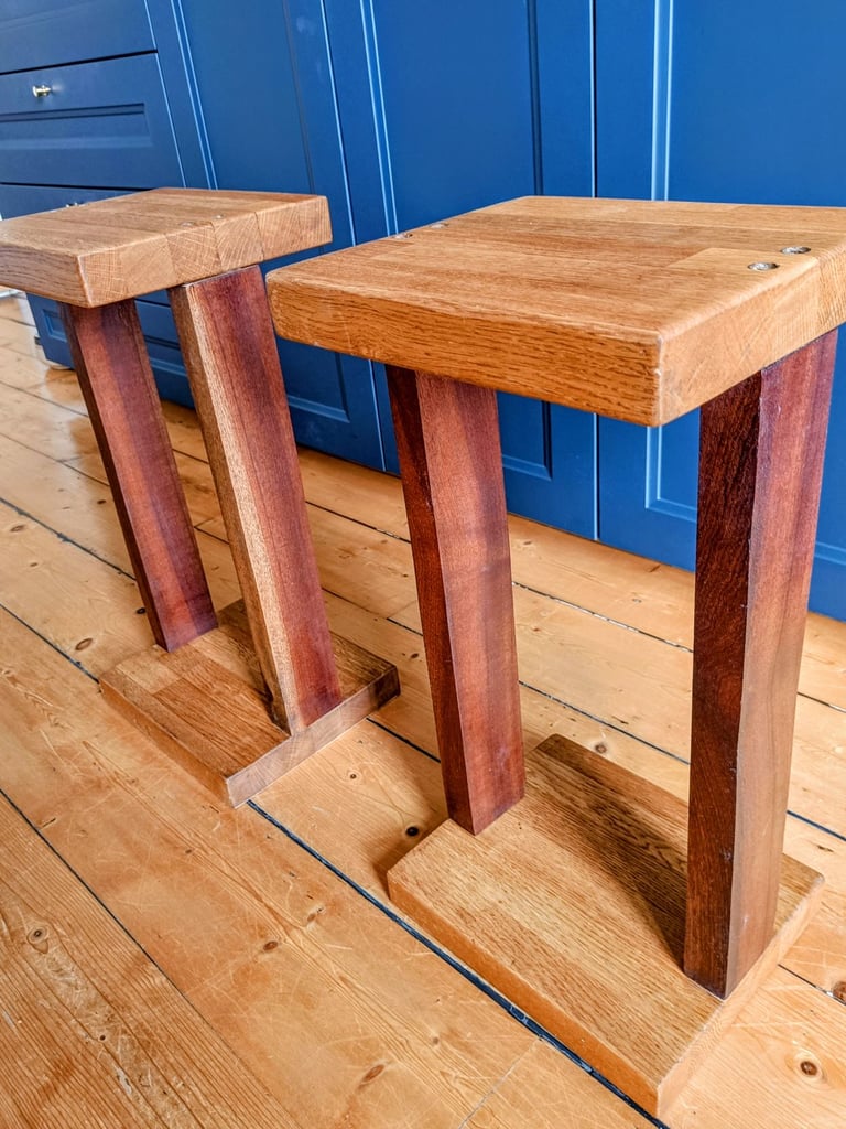 Unique solid wood handmade bedside tables or plant stands