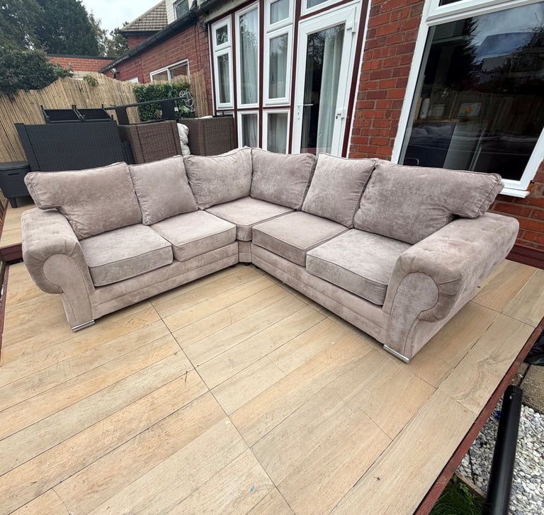 Beige Verona Corner Sofa 