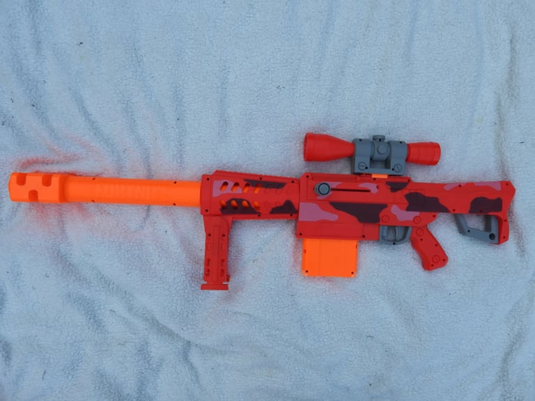 Rare Large Nerf Fortnite Heavy SR Dart Blaster Sniper Rifle With Scope ...