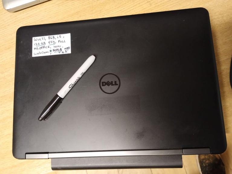 Windows 11, 8GB RAM, i5, 120GB SSD + 500GB HDD, Dell laptop. FULL MICROSOFT OFFICE, HDMI, Cam