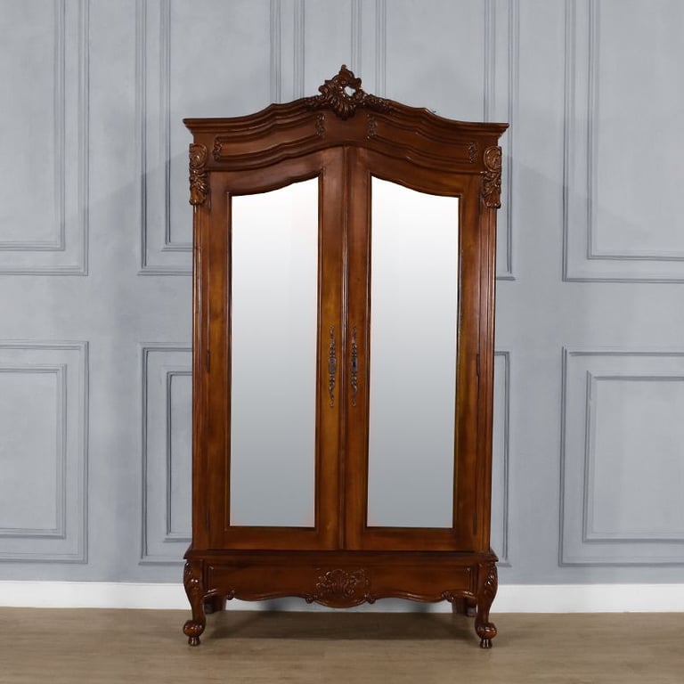 Masterpiece La Rochelle Handmade French Antique Style Mirrored Wardrobe / Armoire - Brand New