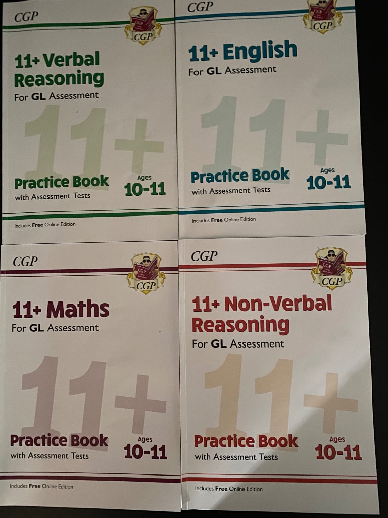 11+ CGP books & Test assessments - GL board
