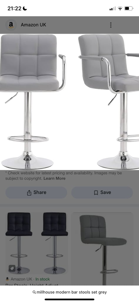 image for Pair of Modern Barstools / Bargain 