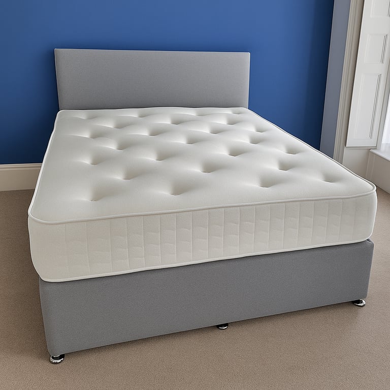 image for Comfortable Divan Bed with Headboard Included Perfect for Any Bedroom Design Style