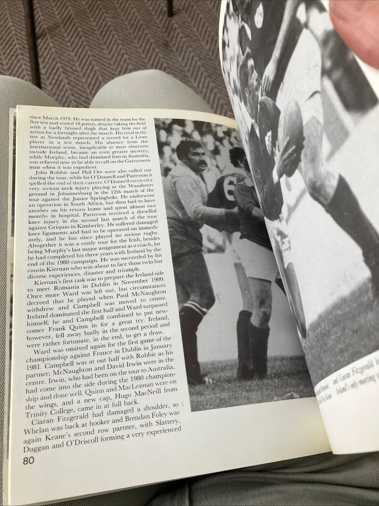 Vintage book Irish rugby scrapbook 1982