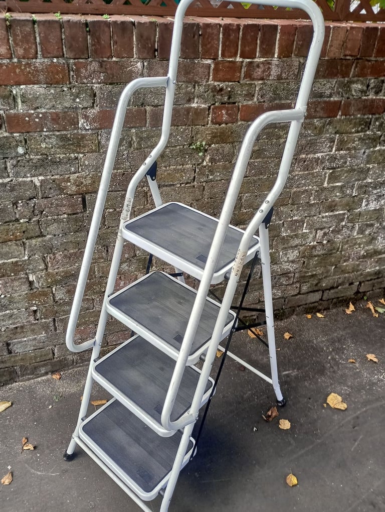 image for £30 metal very stable step ladder safety handrails 