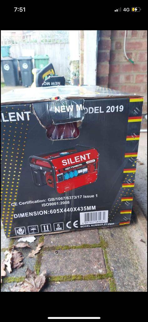 German ML8500 Silent Petrol Generator 8.5 KVA, with 6.5 HP available for sale