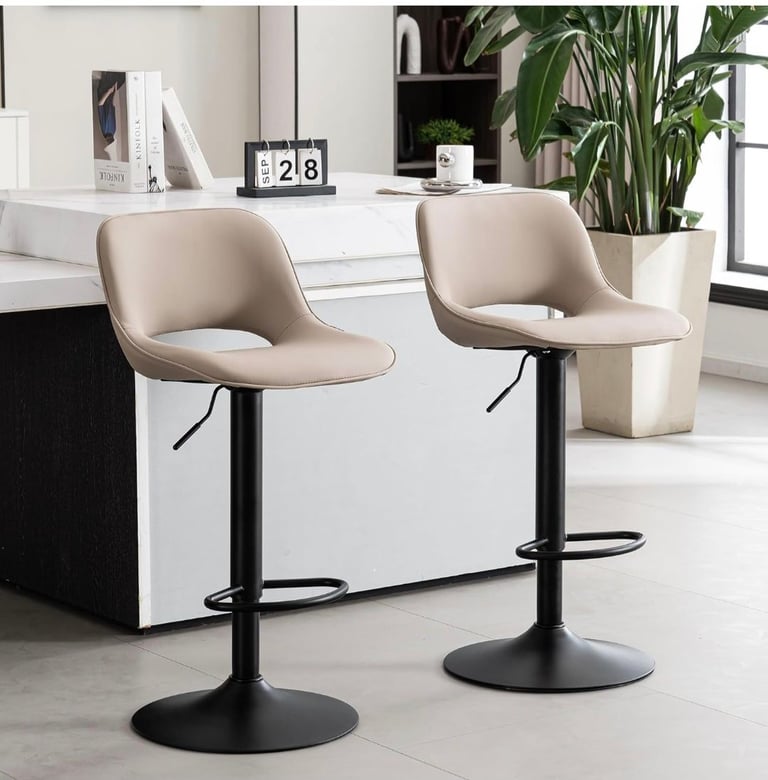 YOUNIKE Bar Stools Set of 2 Modern Swivel Barstools, Adjustable Counter Height Bar Stools.RRP £210