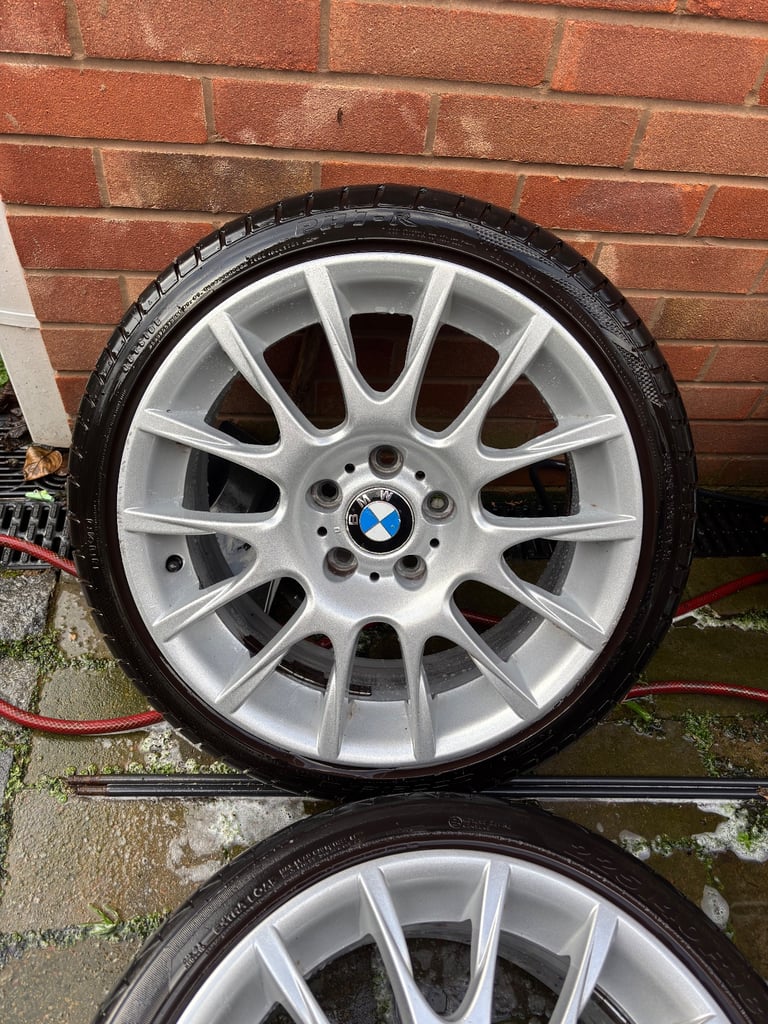 GENUINE BMW STAGGERED BBS 216m MOTORSPORT 320si ALLOY WHEELS.e90,e46,f20,f30