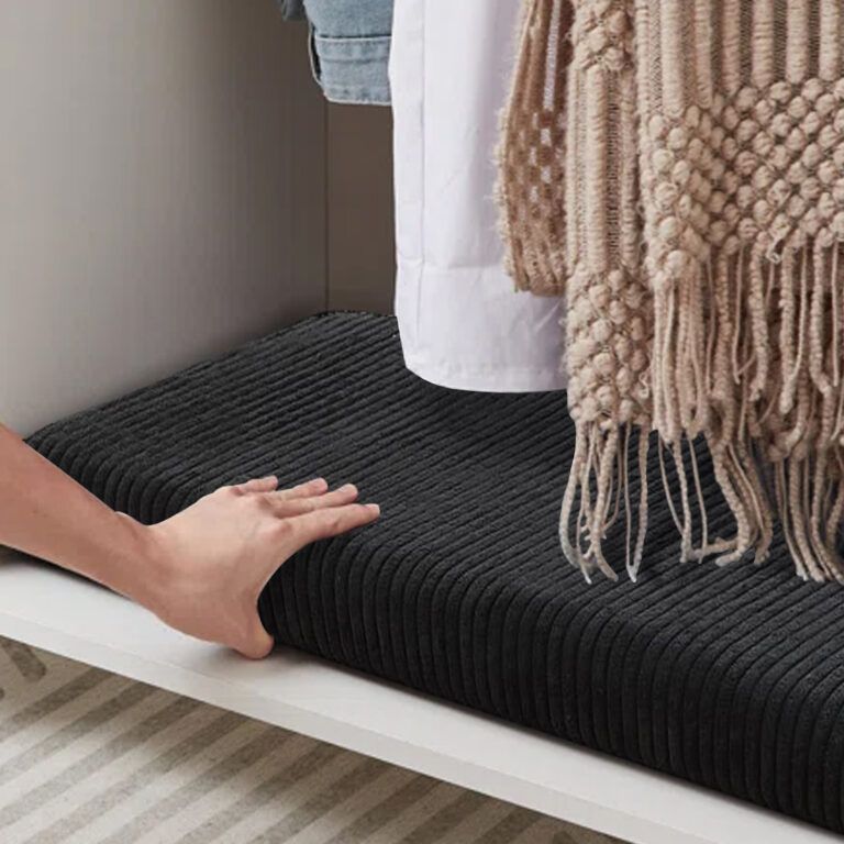 Large Fabric Ottoman Storage Box: Foldable Footrest, 78x38x38cm