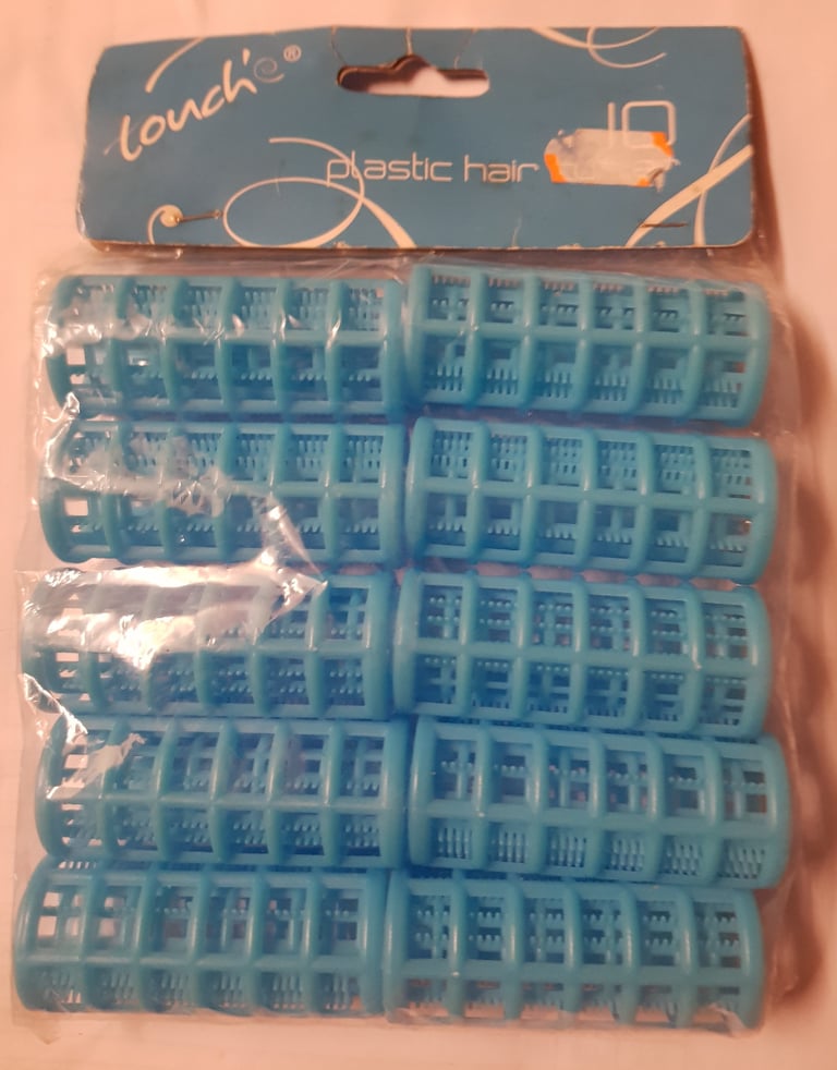 image for 10 Plastic Hair Curlers- Never Used
