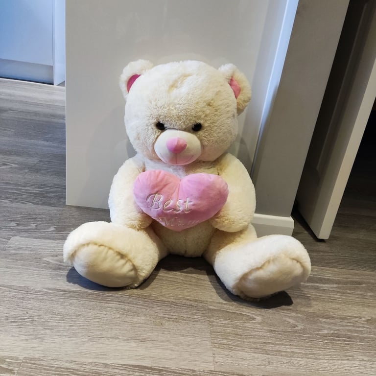 image for Extra Large Teddy Bear Plush Best Mum Heart Gift Present