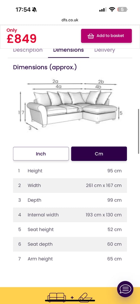 DFS Corner sofa 