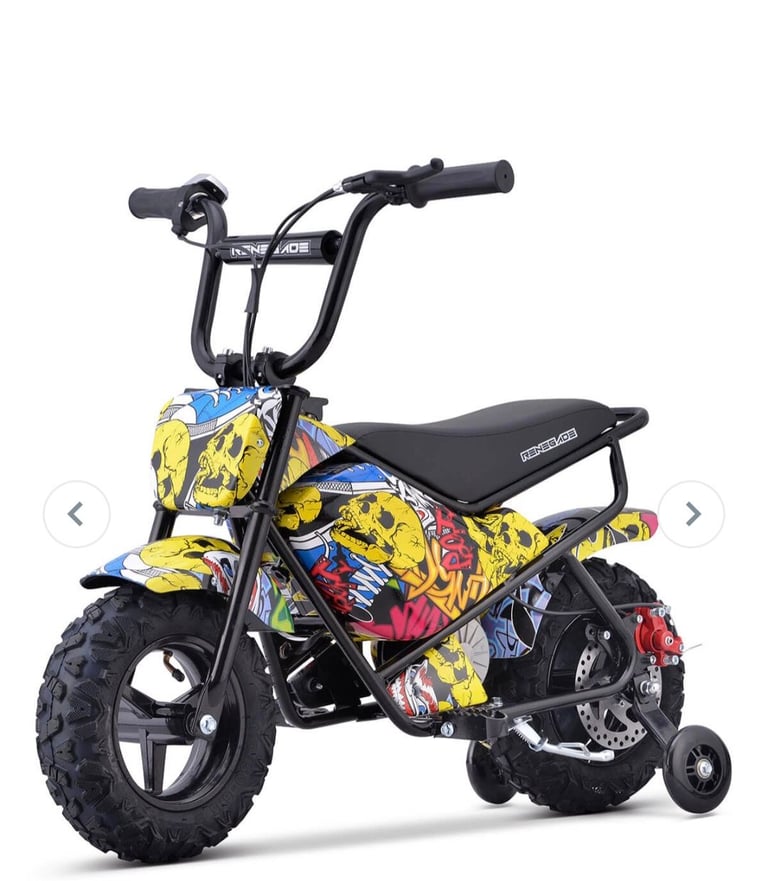 Electric motorbike with helmet and suit 