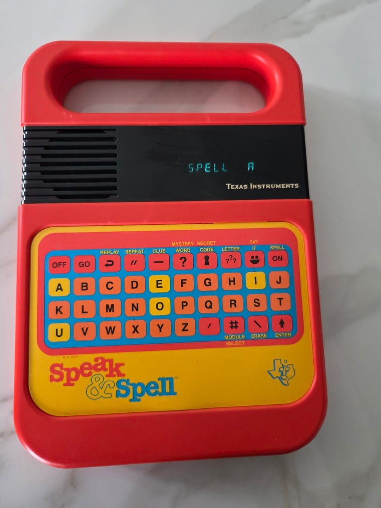 Vintage Speak & Spell toy by Texas Instruments. 