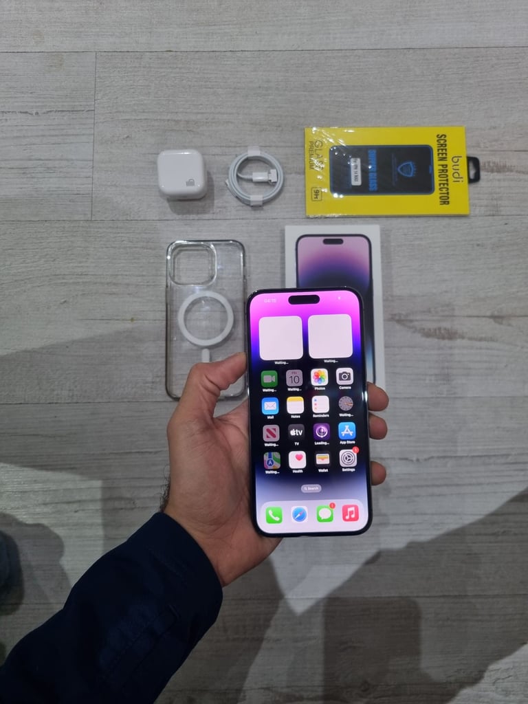 Iphone 14 Pro Max 5G Bundle Unlocked 128GB Warranty I Phone 