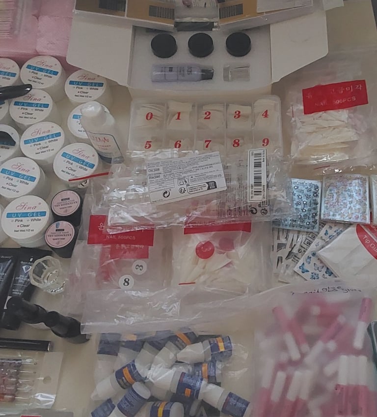 huge nail Gel Kit bundle All Brand New Never Used 4747peices perfect Business 