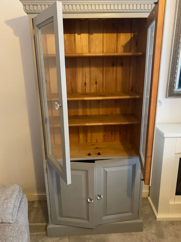 image for Lovely Antique Pine Display Cabinet/Dresser