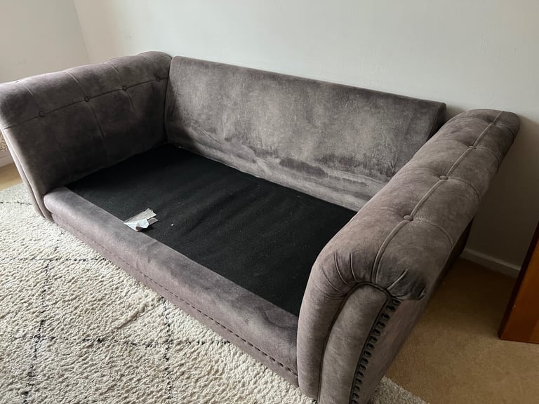 Fabric Three Seater Grey sofa from Barker and Stonehouse (OPEN TO OFFER)