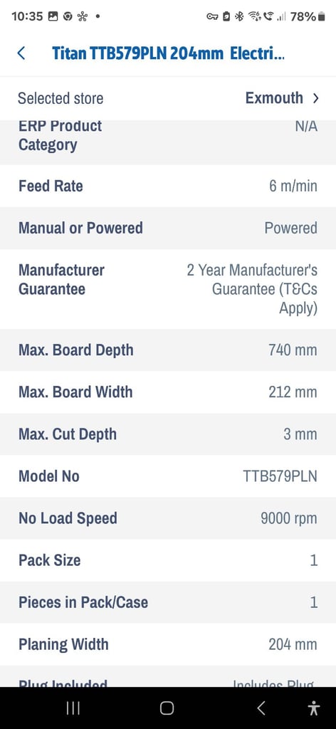Titan planer thicknesser .