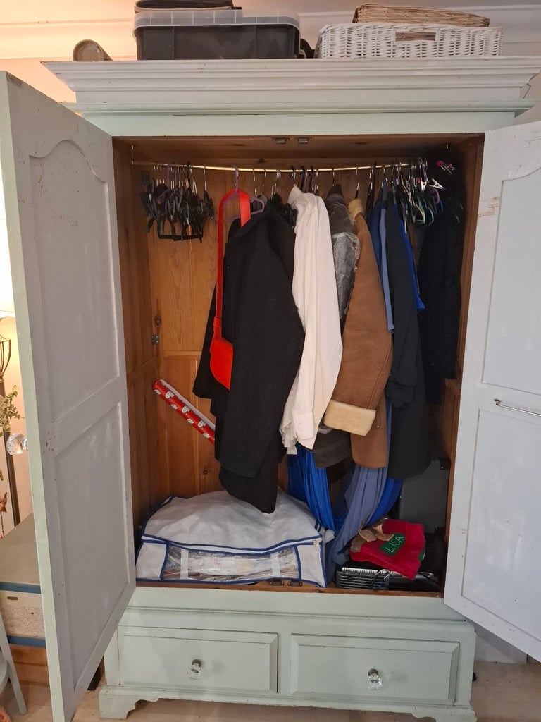 Solid pine wardrobe