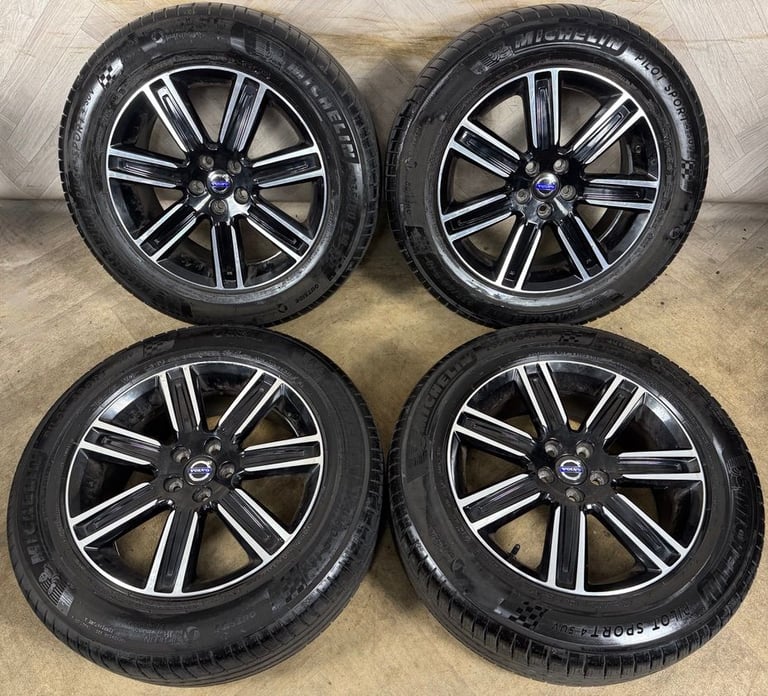 image for 18'' GENUINE VOLVO XC60 DC BLACK ALLOY WHEELS TYRES ALLOYS 31445997 5X108