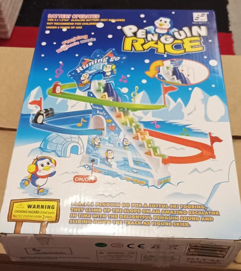 Penguin race game.