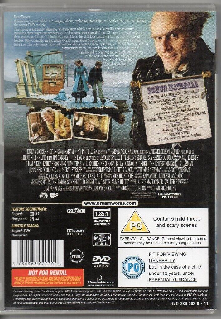 Lemony Snicket's A Series Of Unfortunate Events (Genuine British Retail DVD)