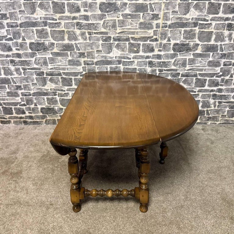 Ercol Oval Drop-Leaf Gateleg Dining Table