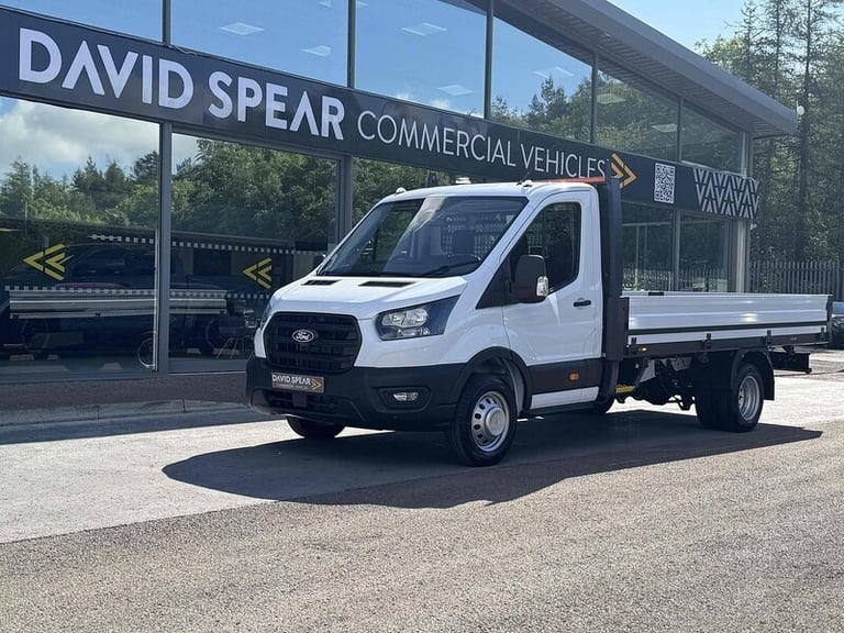  Ford Transit TDCI 130ps 350 DRW L4 Lwb 4.2 Metre Dropside with 12 Screen, A/C, Twin Rea Dropside...