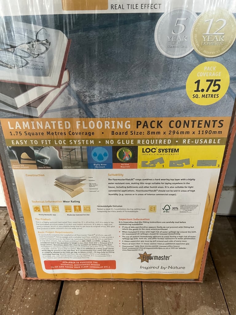 Tile Loc laminated flooring florentine blue