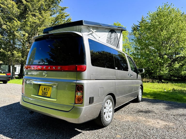 NISSAN ELGRAND FACE LIFT CAMPER VAN 3.5 V6 PETROL FULL SIDE KITCHEN CONVERSION