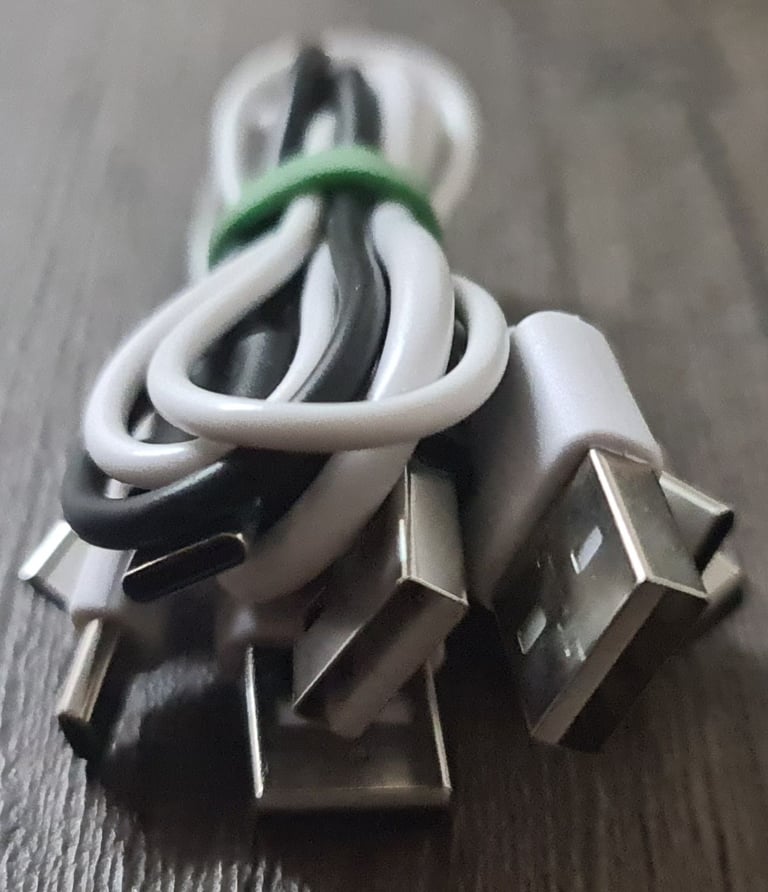 Variety of cables, wires, plugs and adapters