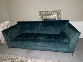 Velvet Sofa and Love Chair