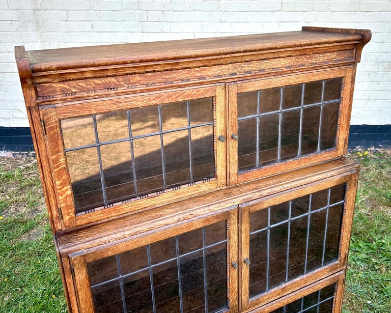 Oak minty antique bookcase drawer cabinet chest of draws desk vintage haberdashery library