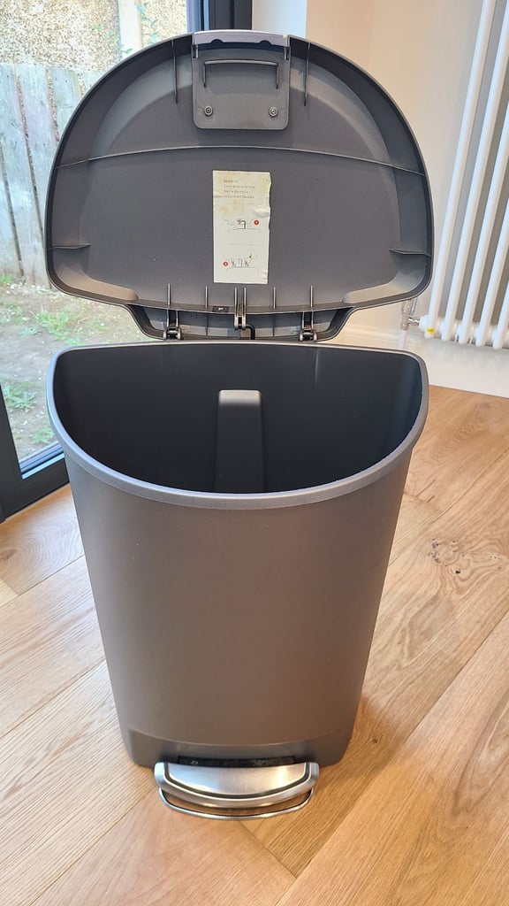 simplehuman CW1357 50L Semi-Round Kitchen Pedal Bin with Lid Lock
