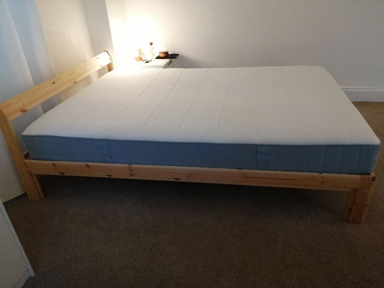 Double standard bed and mattress