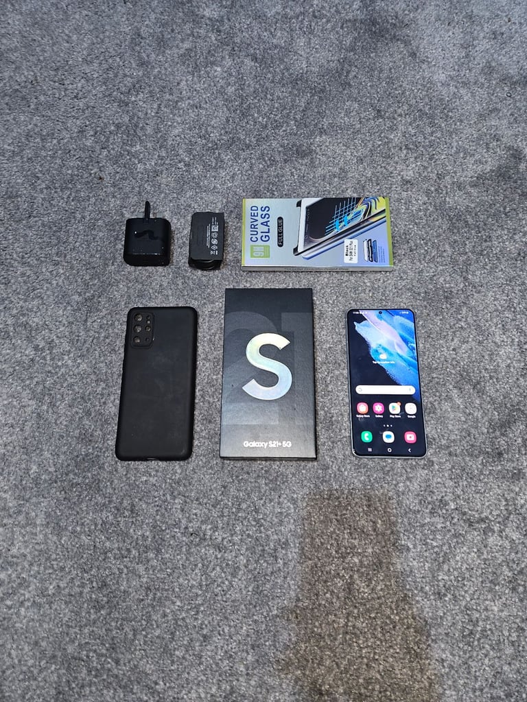 image for Like New Samsung S21 Plus 5G Bundle 128GB Unlocked Silver Dual Sim Warranty