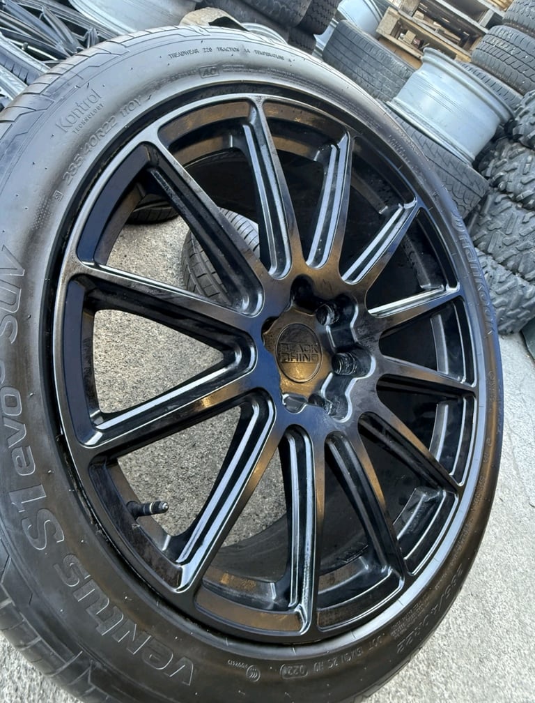 EX DISPLAY 22” Black Rhino Wass 6x139.7 Matte Black 285/40/22 HANKOOK 6-7mm