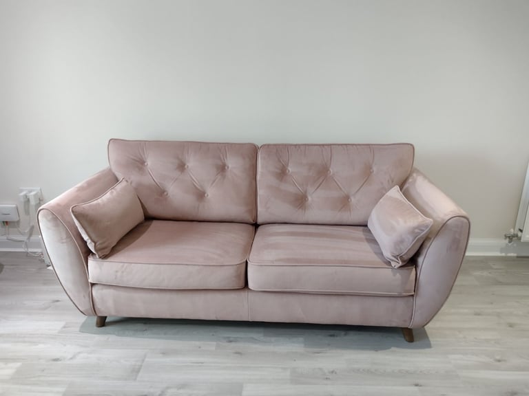 Professionally cleaned two-seater sofa