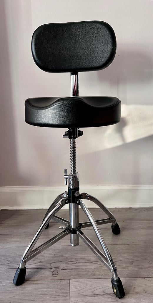 image for Dixon Drum Stool with Backrest