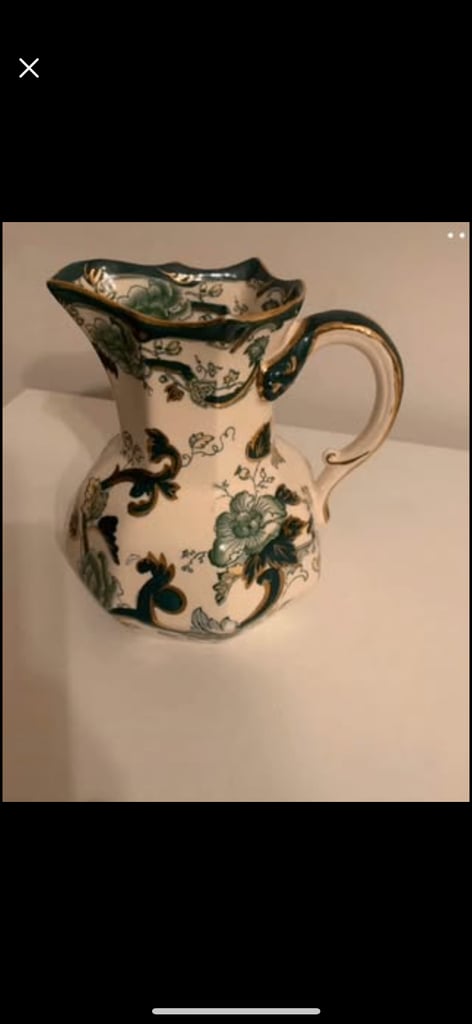 image for Emerald green masons vintage jug