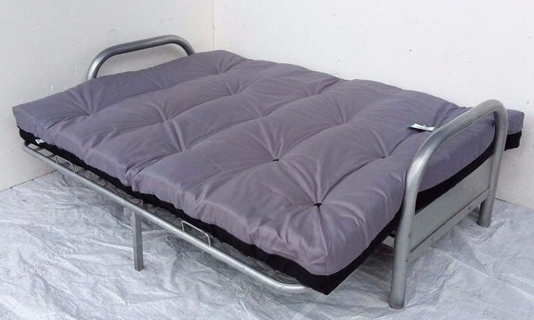 Metal double sofa bed with 2 mattress toppers