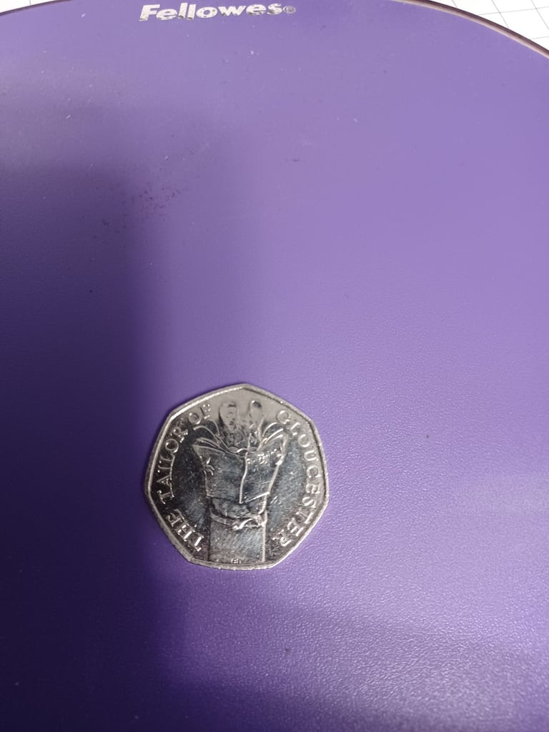 Rare 'The Tailor Of Gloucester' 50p Collectors  Coin