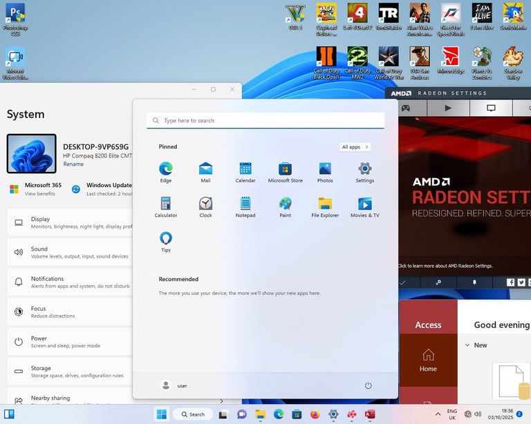 Gaming PC + 15 Games + Radeon HD (i3, GTA 5, Fortnite, Windows 11, Video Editing, Computer, HP, PC