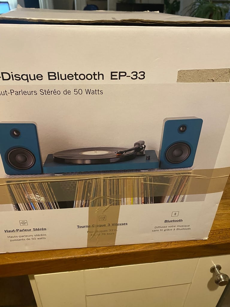 image for Ep -33 Bluetooth Turntable with speakers