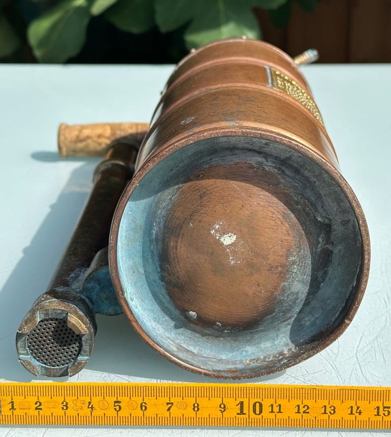 ANTIQUE FRENCH COPPER VINE SPRAYER, MURATORI PARIS GARDEN SPRAYER, H34cm - 1900s - WILL POST!